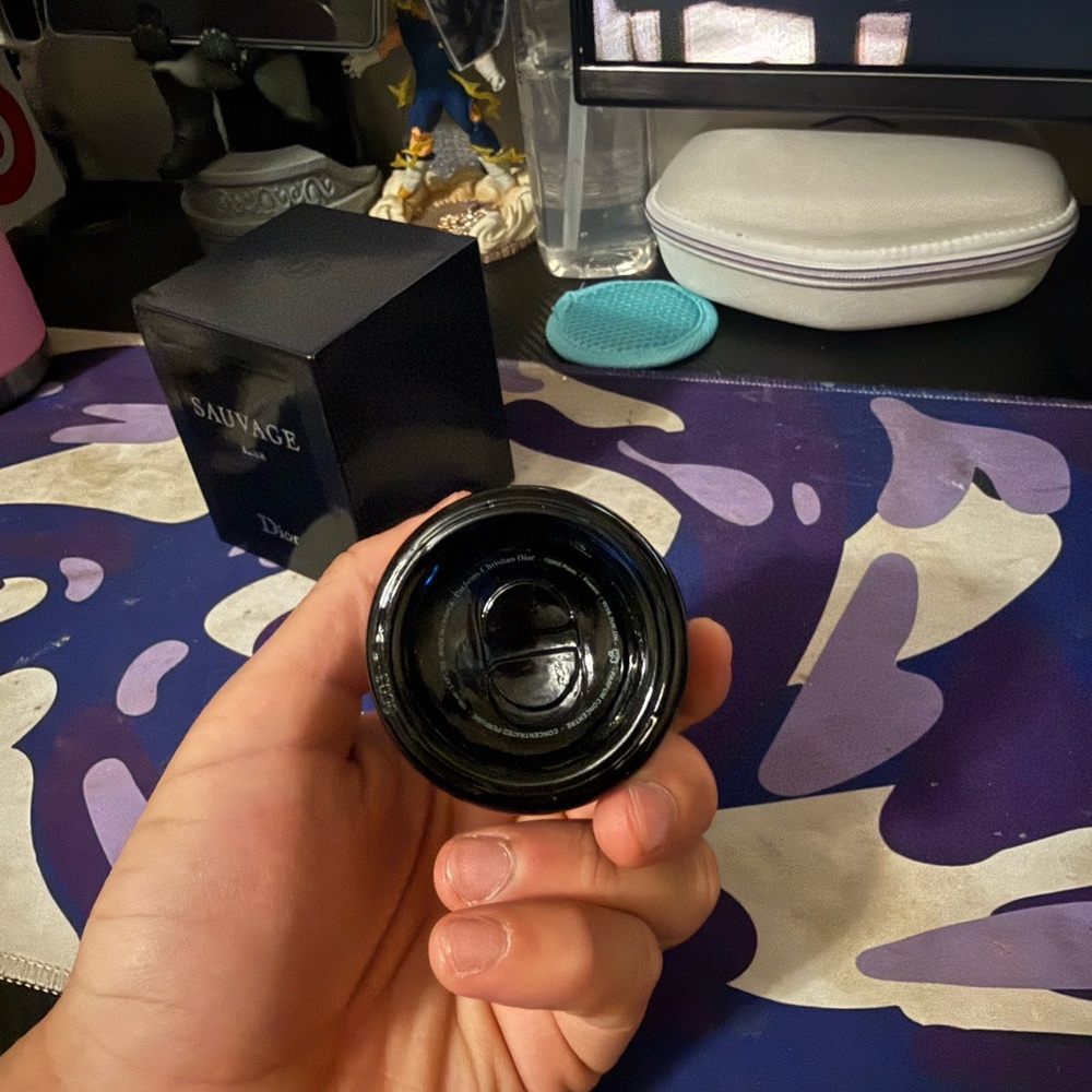 Dior Black Camera Lens Cap with Gloss Finish